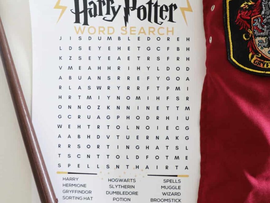 Harry Potter Word Search Pretty Providence