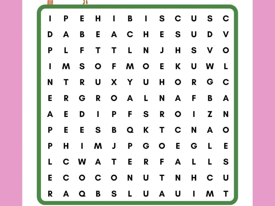 Hawaii Word Search Printable Instant Download PDF Etsy