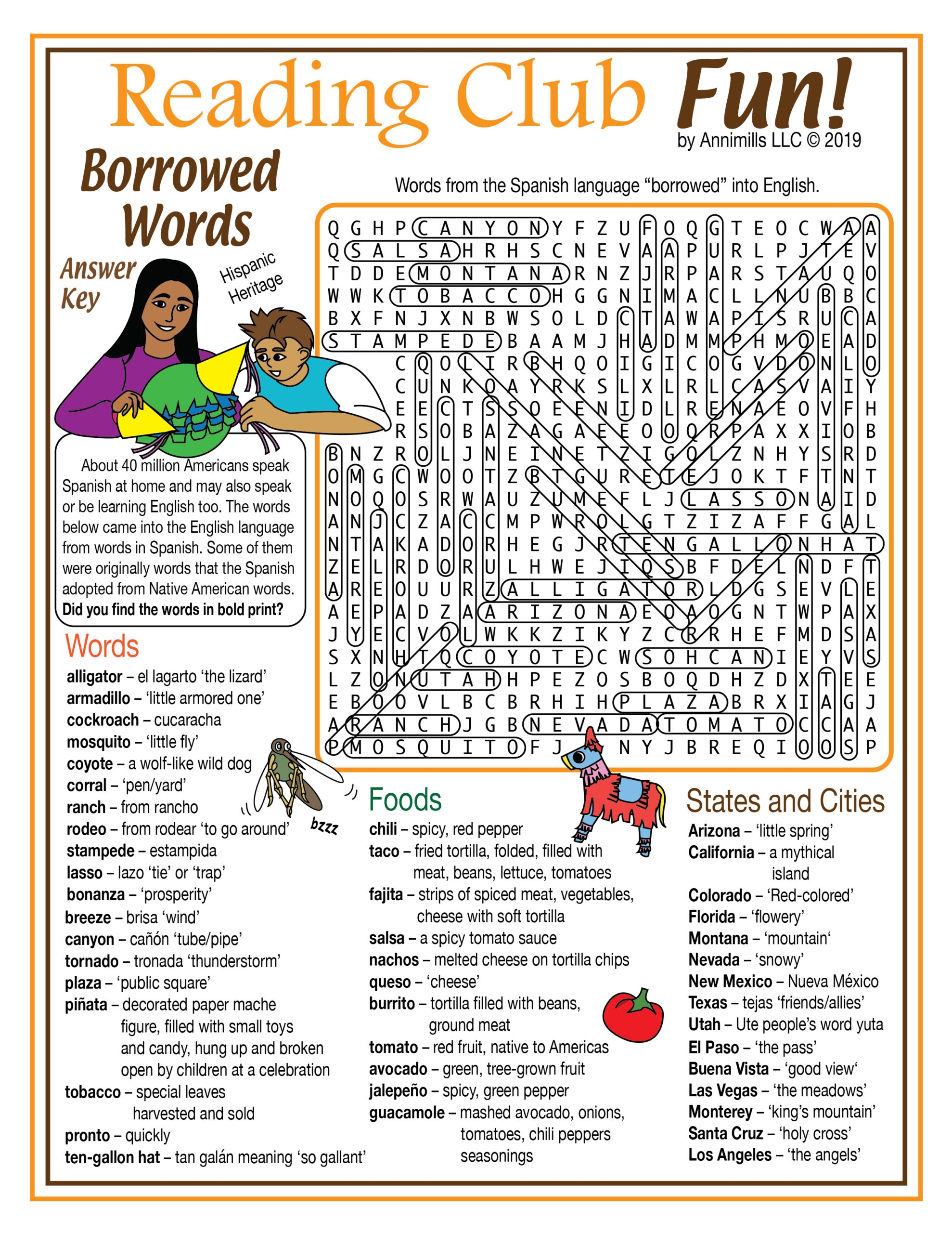 Hispanic Heritage Puzzle Set Famous Hispanic Americans Spanish Words Made By Teachers