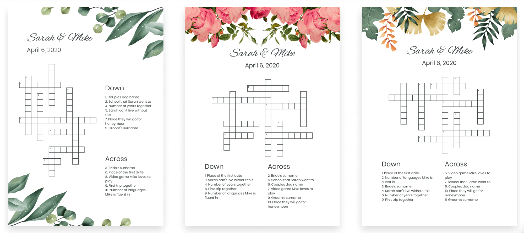 How To Create A Wedding Crossword The Ultimate Guide Perfect Crosswords Blog