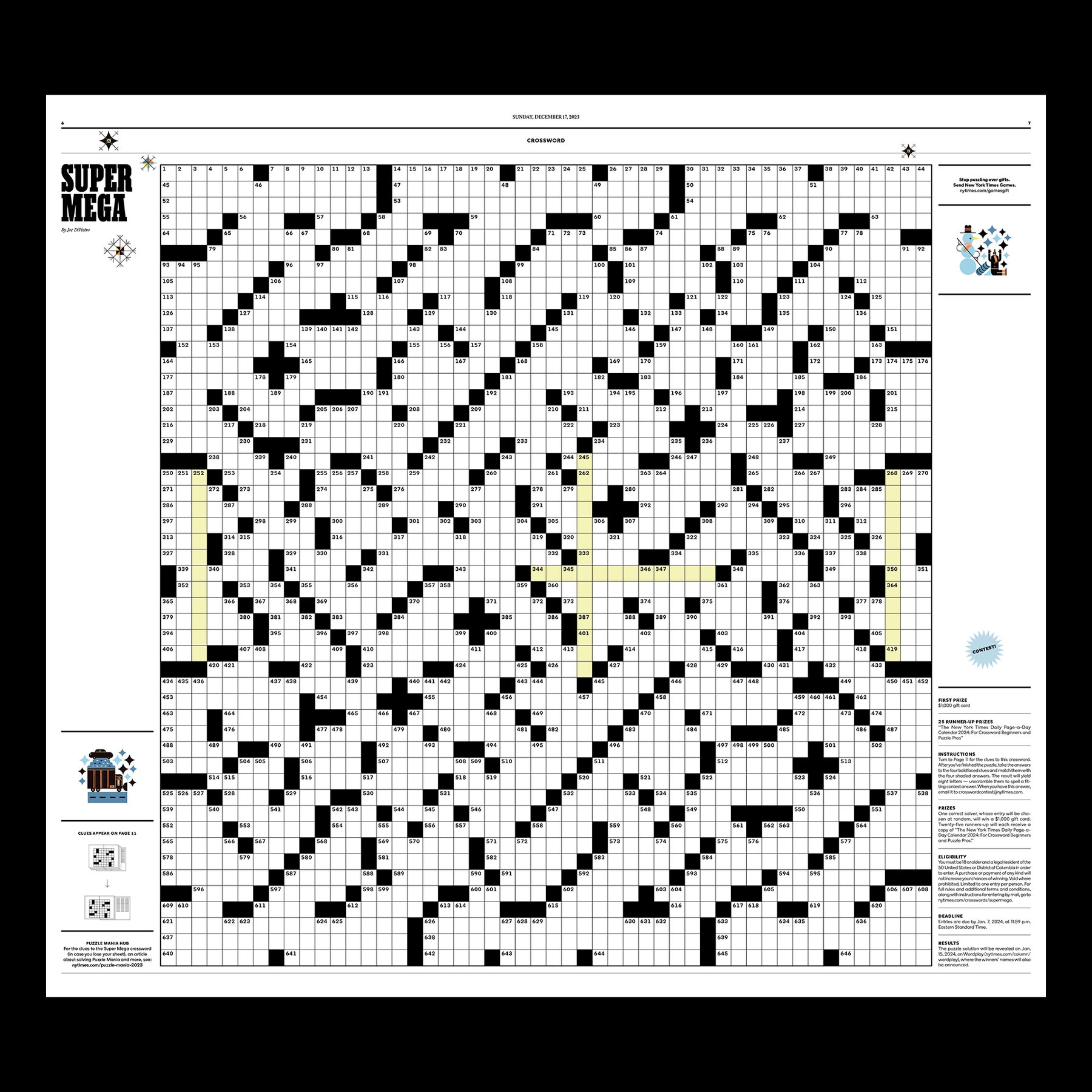 how to solve the 2023 puzzle mania super mega crossword the new york times