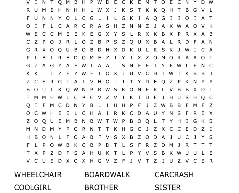 I Funny A Middle School Story Word Search WordMint
