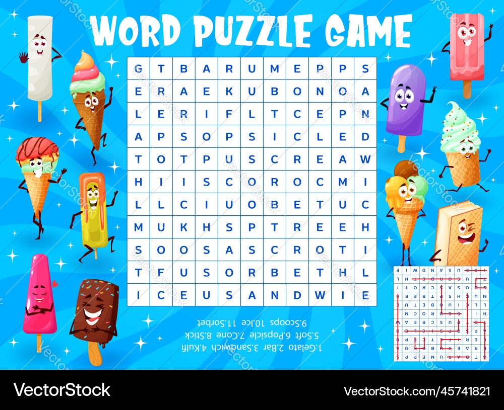 Printable Dessert Word Search