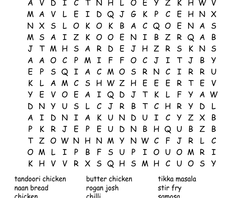 India Word Search WordMint