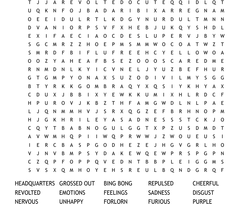 INSIDE OUT Word Search WordMint