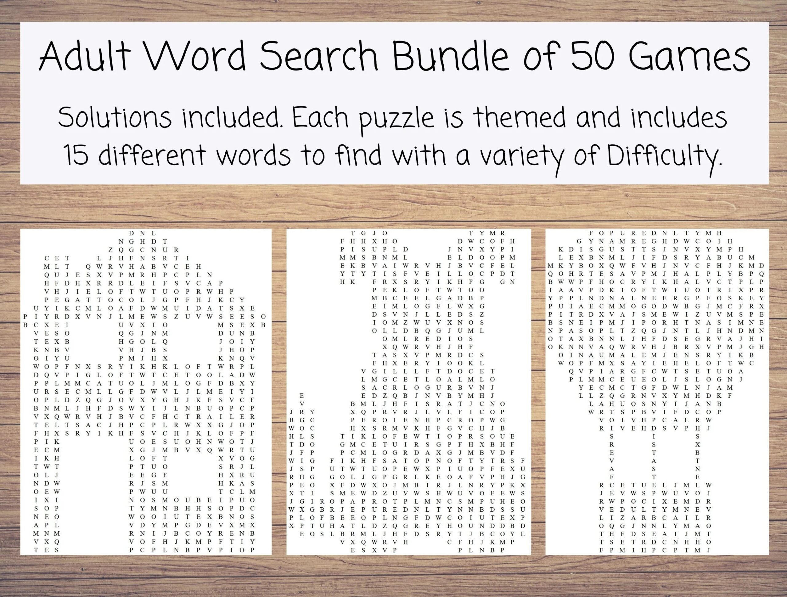 50 Word Search Printable
