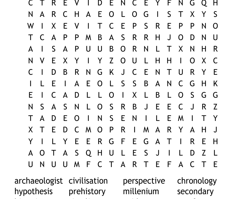 Introduction To History Word Search WordMint