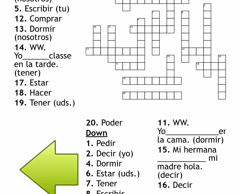 Irregular Preterite Verbs Word Search WordMint
