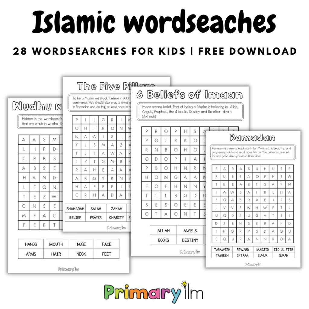 Arabic Word Search Printable
