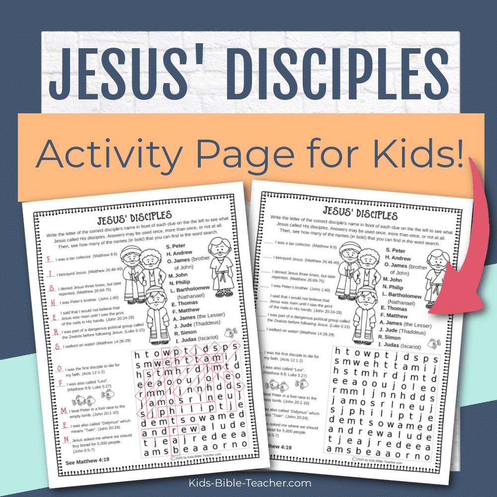 Jesus Disciples Activity Page Fun Bible Worksheet For Kids Kids Bible Teacher Jesus Disciples Activity Page Fun Bible Worksheet For Kids Kids Bible Teacher