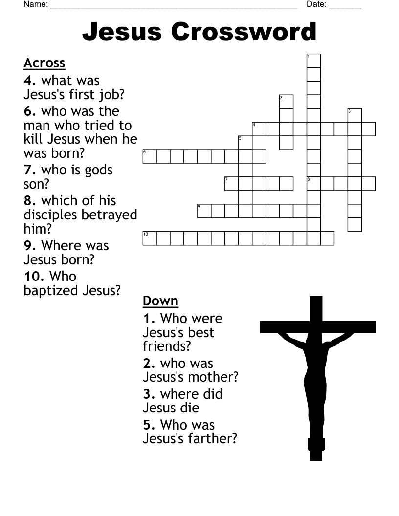 Jesus Is Baptized Word Search WordMint