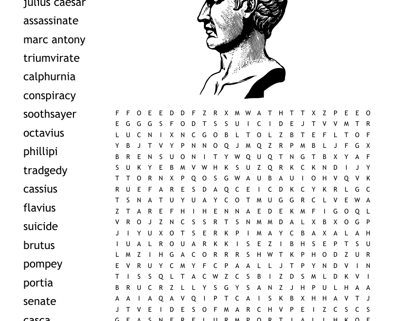 Julius Caesar Word Search WordMint