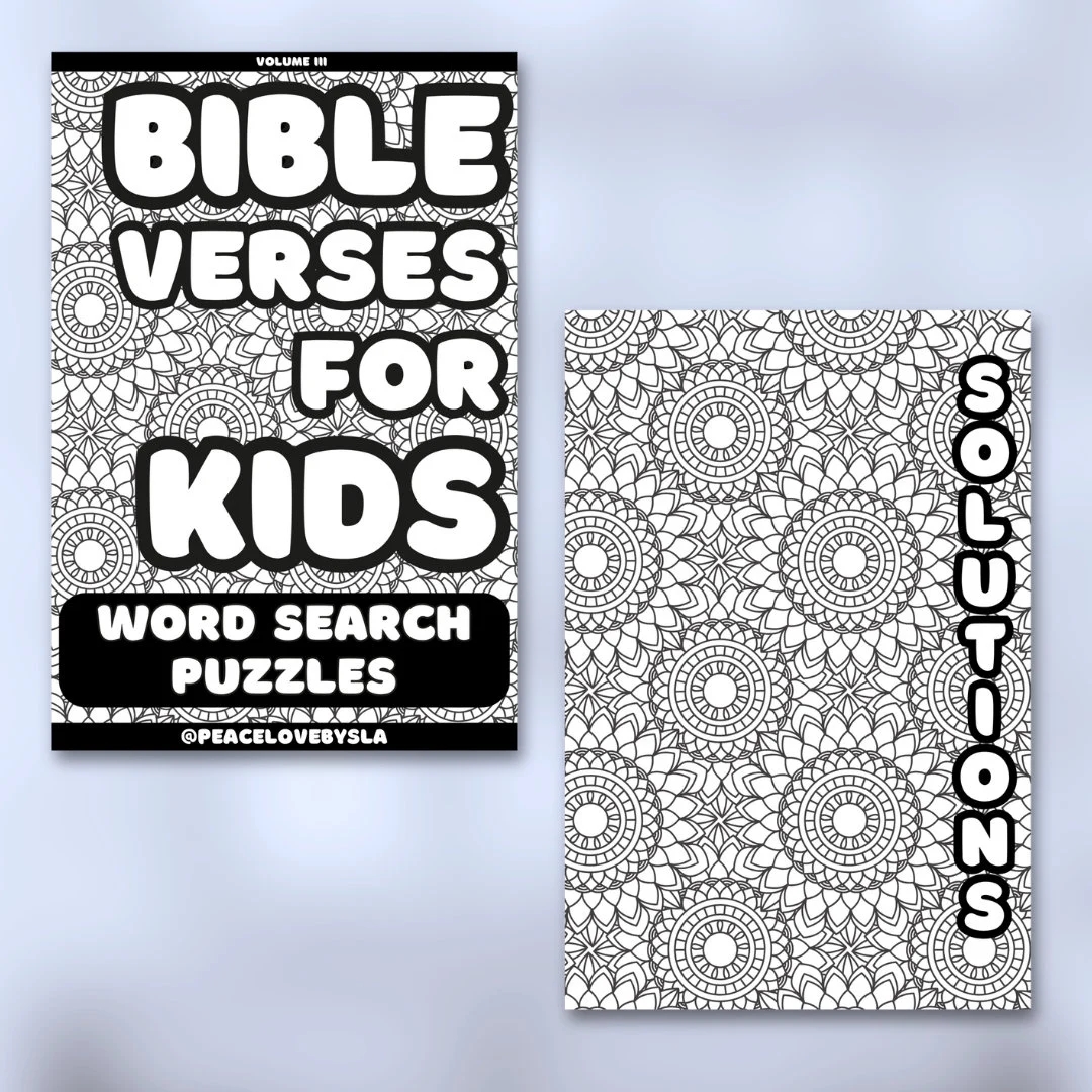Kids Bible Coloring Pages And Word Search Printable Sunday School Crafts Homeschool Activity Worksheet VOL III Etsy