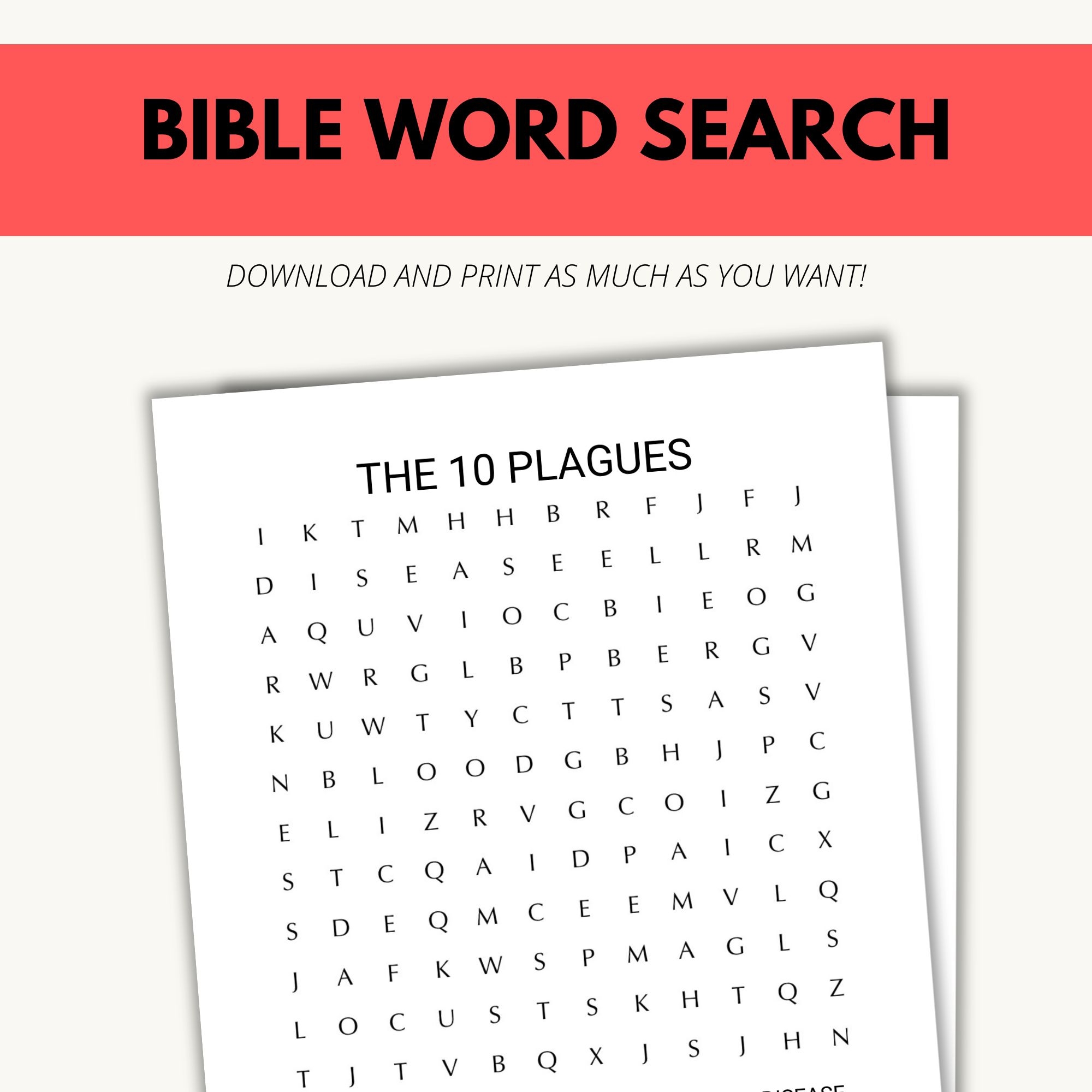 Kids Bible Word Search Printable Old Testament Classful