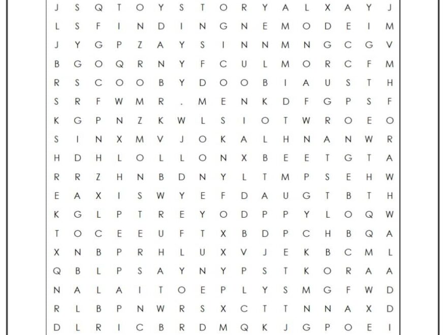 Kids Word Search Monster Word Search