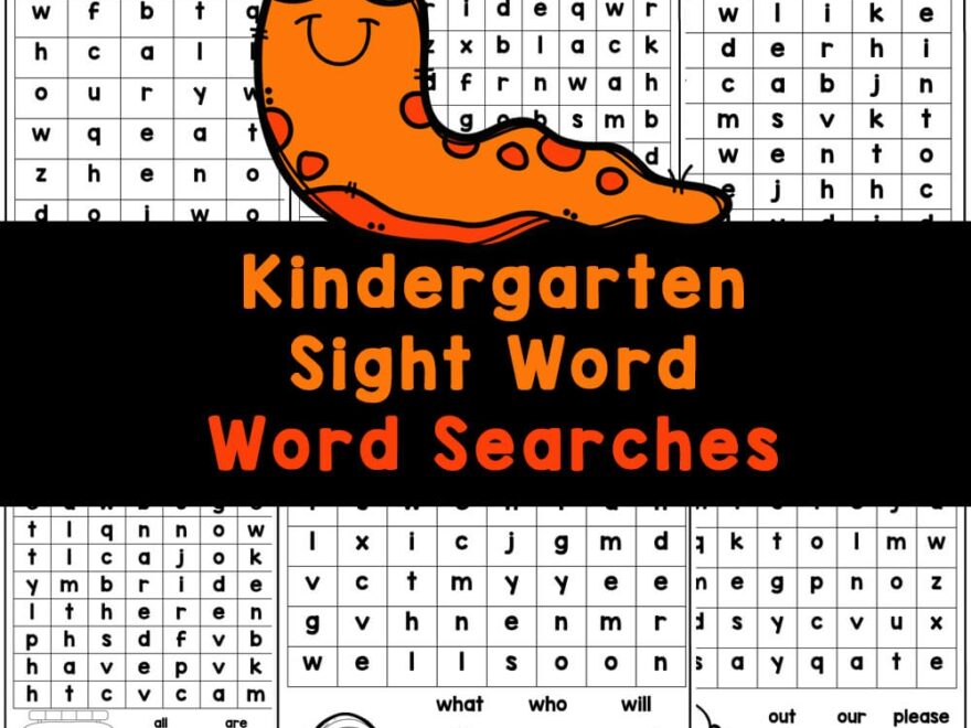 Kindergarten Word Search FREE Sight Words Worksheets Worksheets Library