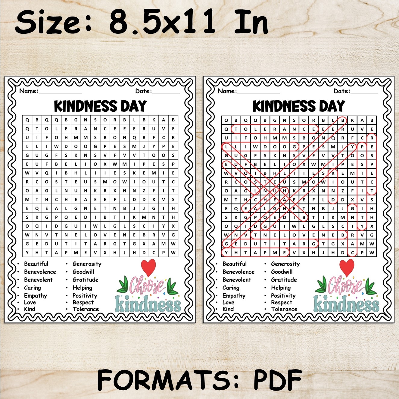 Kindness Day Activities 2nd Grade Word Search Coloring Page February Worksheets Made By Teachers