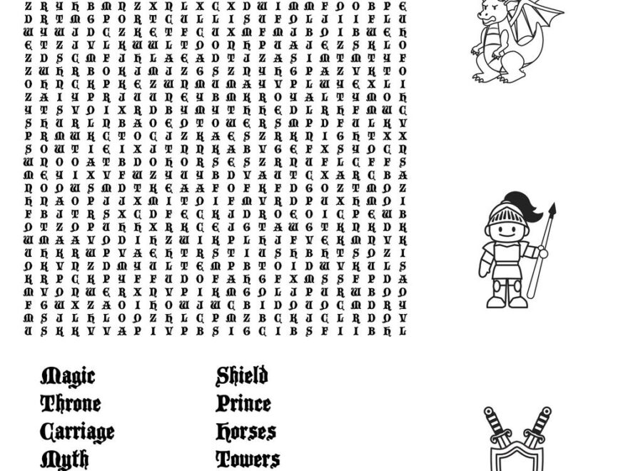 Knight s Wordsearch Beeloo Printable Crafts And Activities For Kids