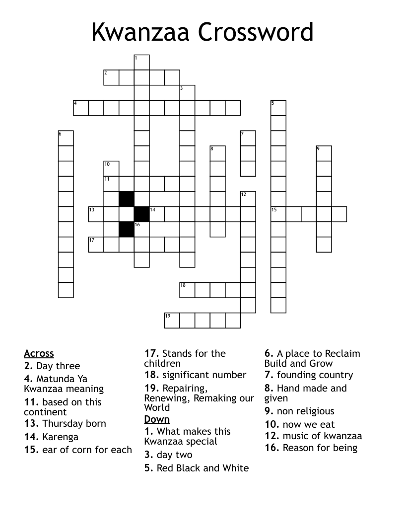 Kwanza Printable Word Search