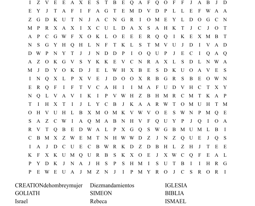 La BiBlia Word Search WordMint