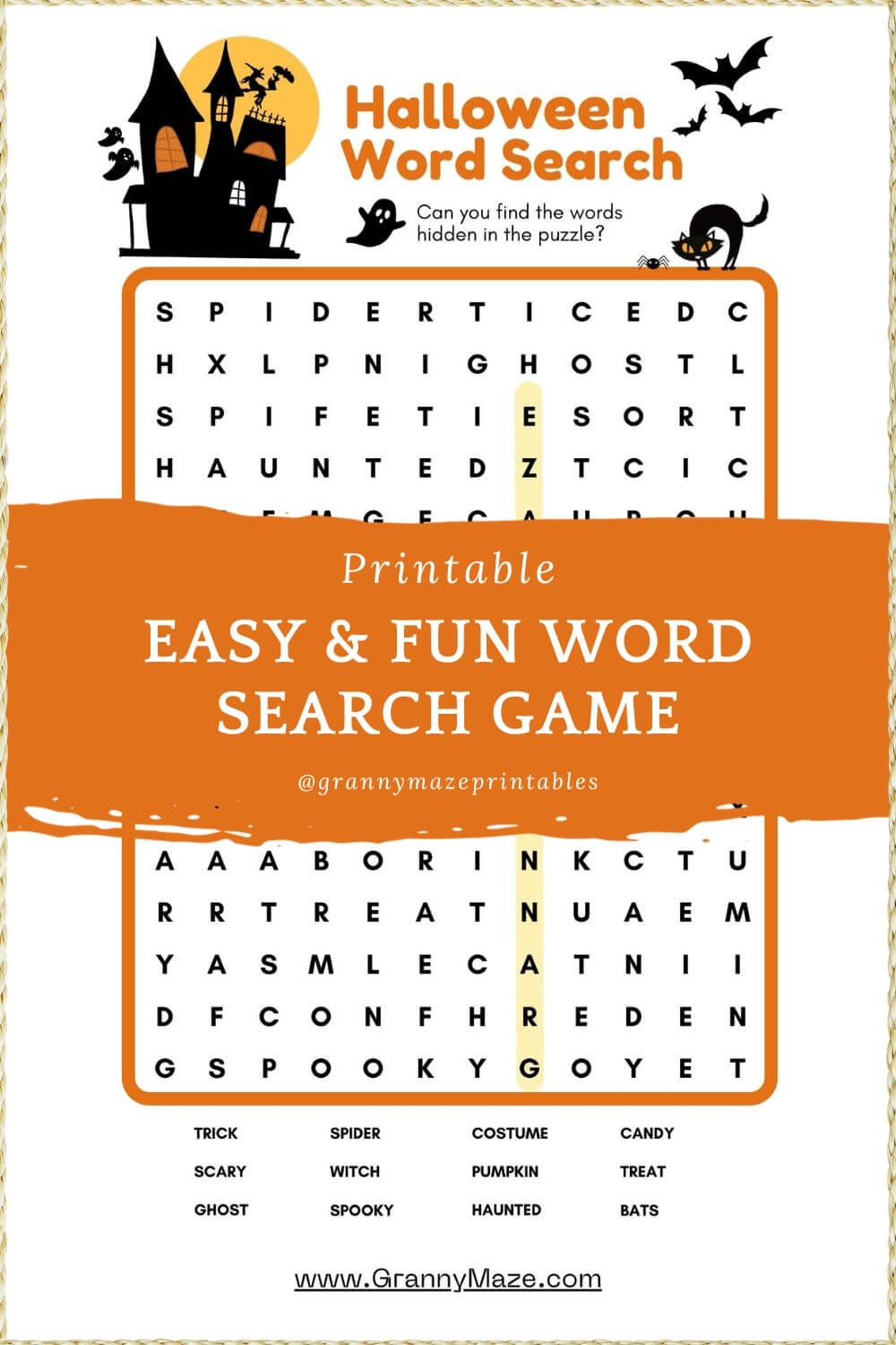 Large Print Halloween Word Search A Brain Workout For Halloween Fans