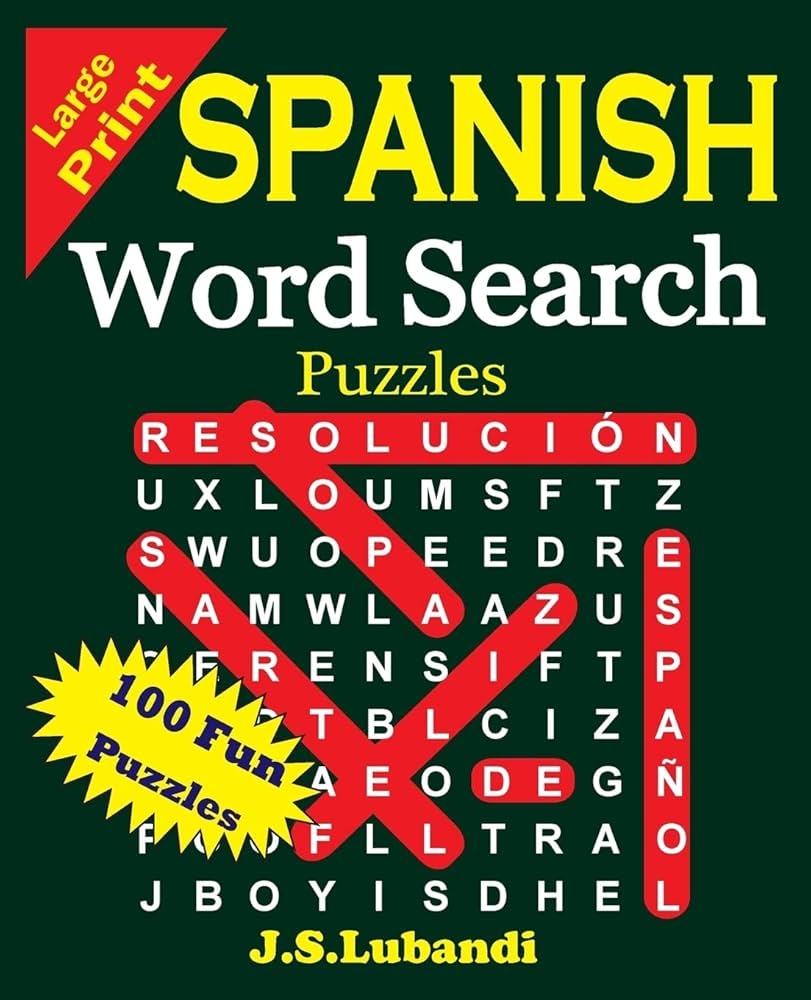 Jumbo Spanish Word Search Printable