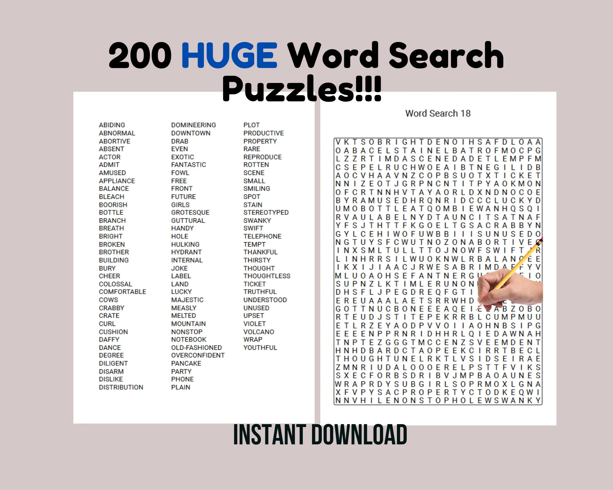 Large Print Word Search Books Etsy