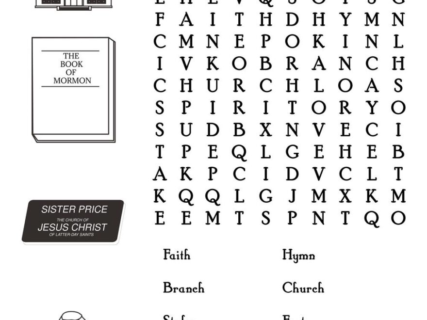 Latter Day Saint Word Finder Beeloo Printable Crafts And Activities For Kids