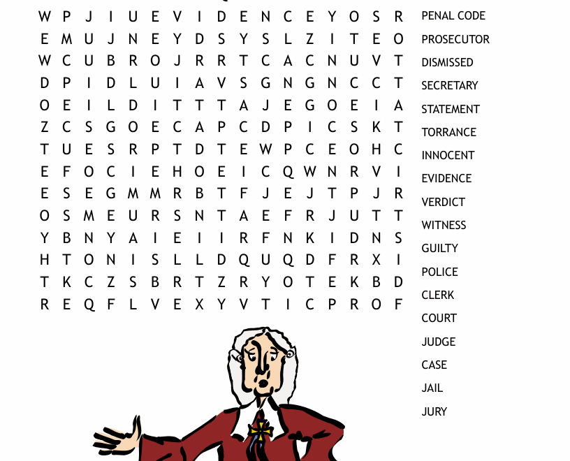 Legal Terms Word Search WordMint