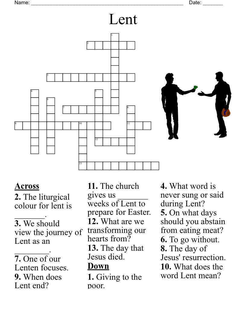 lent crossword wordmint