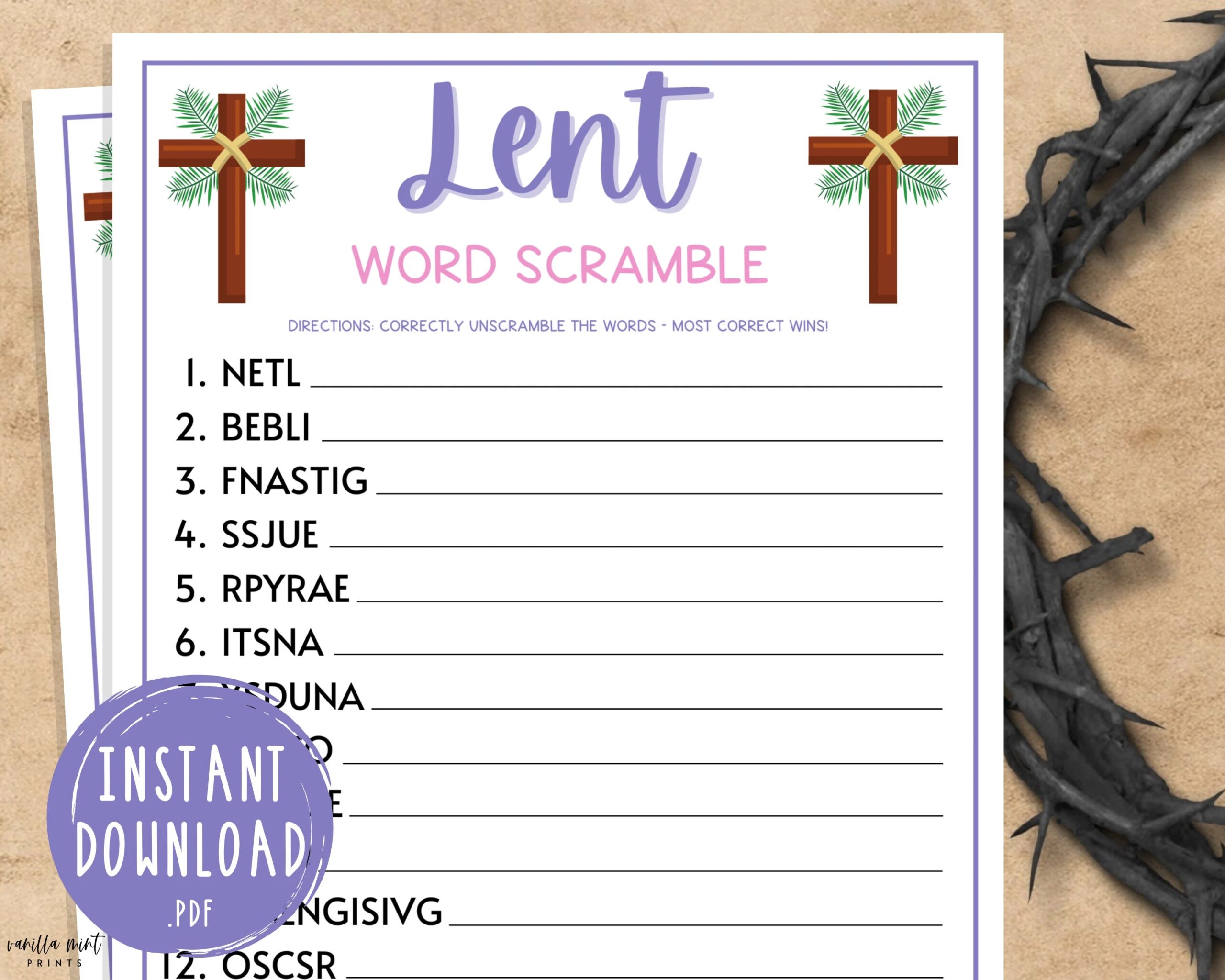Lent Word Scramble Game Printable Party Games Easter Activities For Adult And Kid Christian Catholic Lenten Activity Word Game Etsy Lent Word Scramble Game Printable Party Games Easter Activities For Adult And Kid Christian Catholic Lenten Activity Word Game Etsy