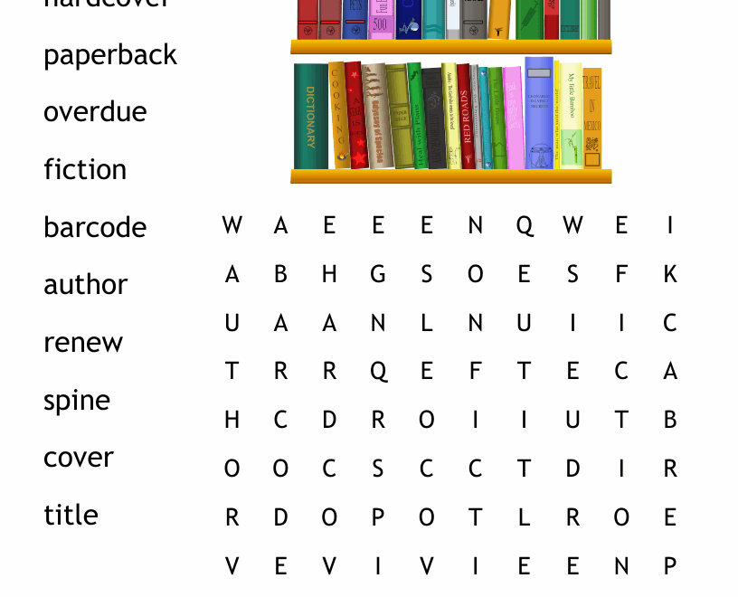 Library Terms Word Search WordMint