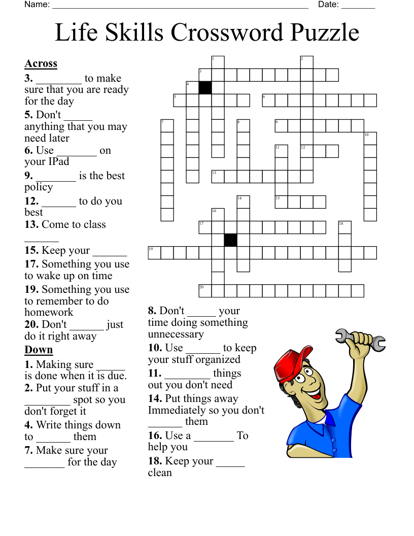 Life Skills Word Search Printable