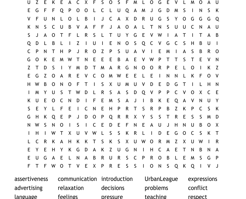 Life Skills General Word Search WordMint