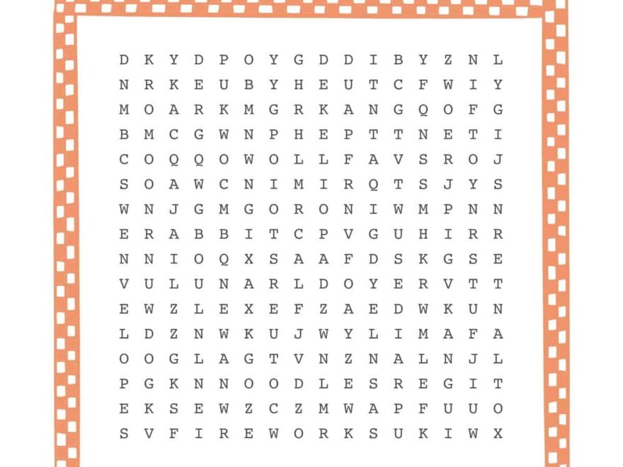 Lunar New Year Word Search Childhood Magic