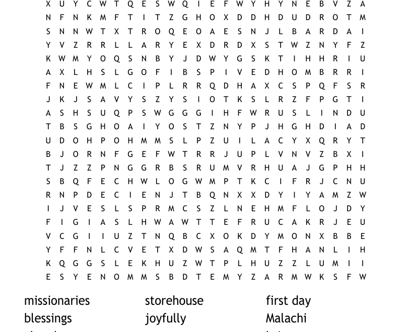 Malachi Word Search WordMint