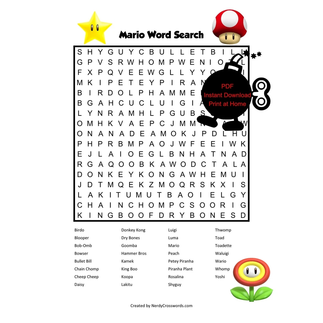 Mortal Kombat Word Search Puzzles Printable