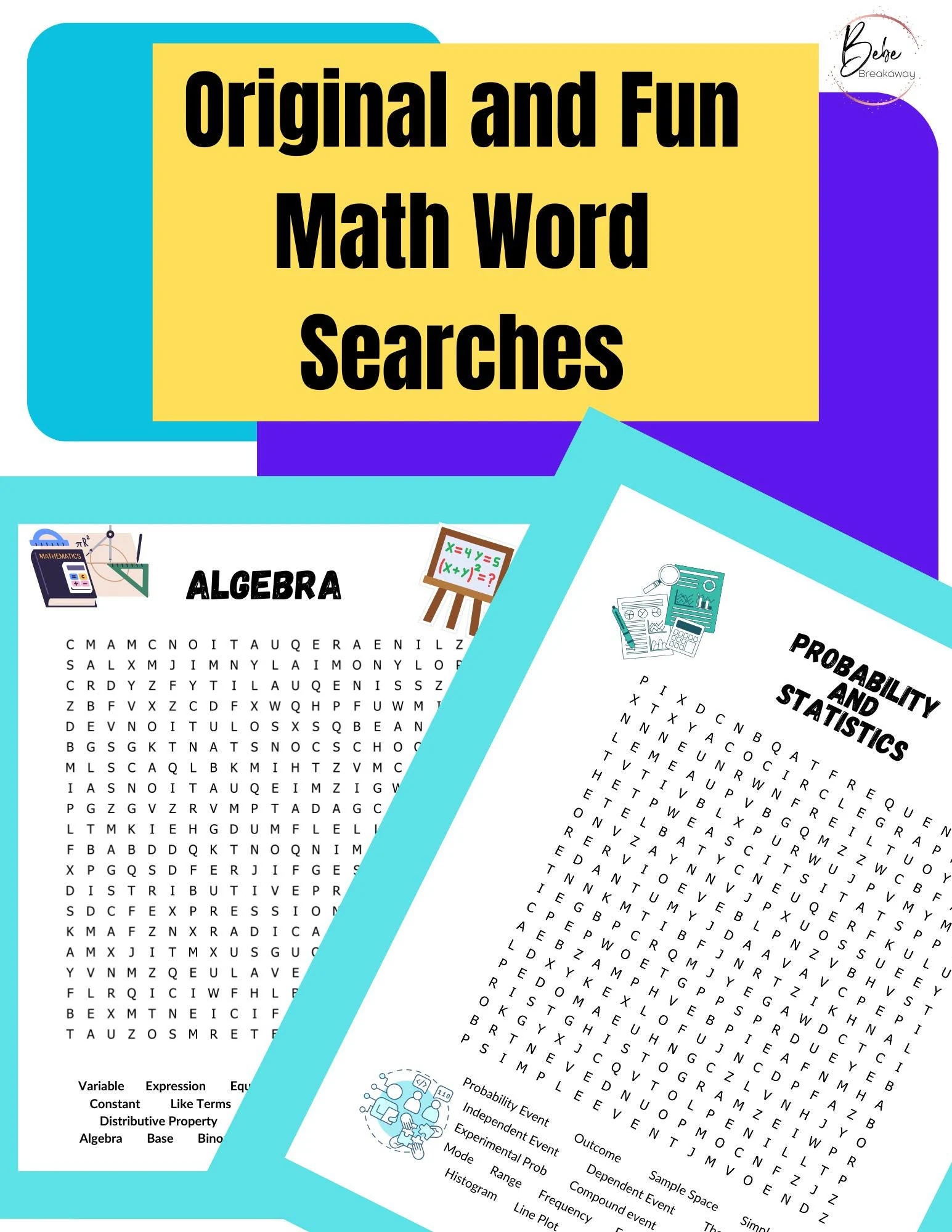 Math Word Search Etsy Math Word Search Etsy