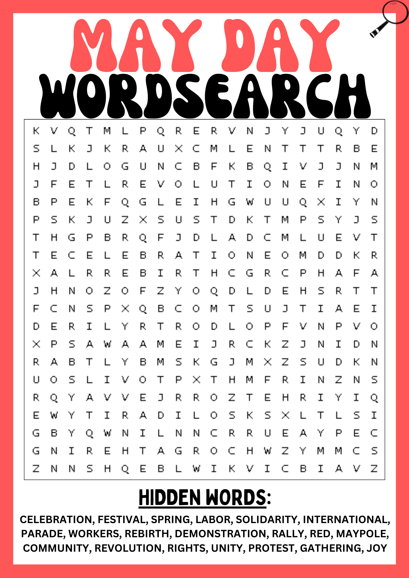 Daily Printable Word Search