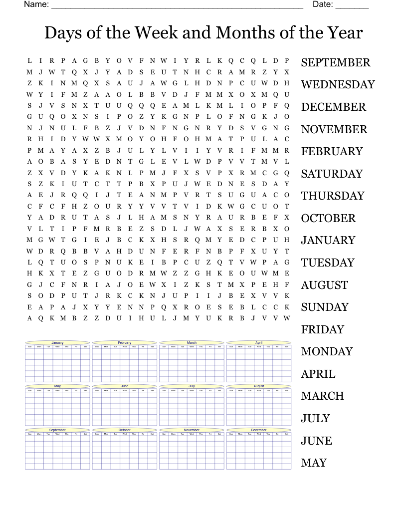 Medium Word Searches Printable Worksheets