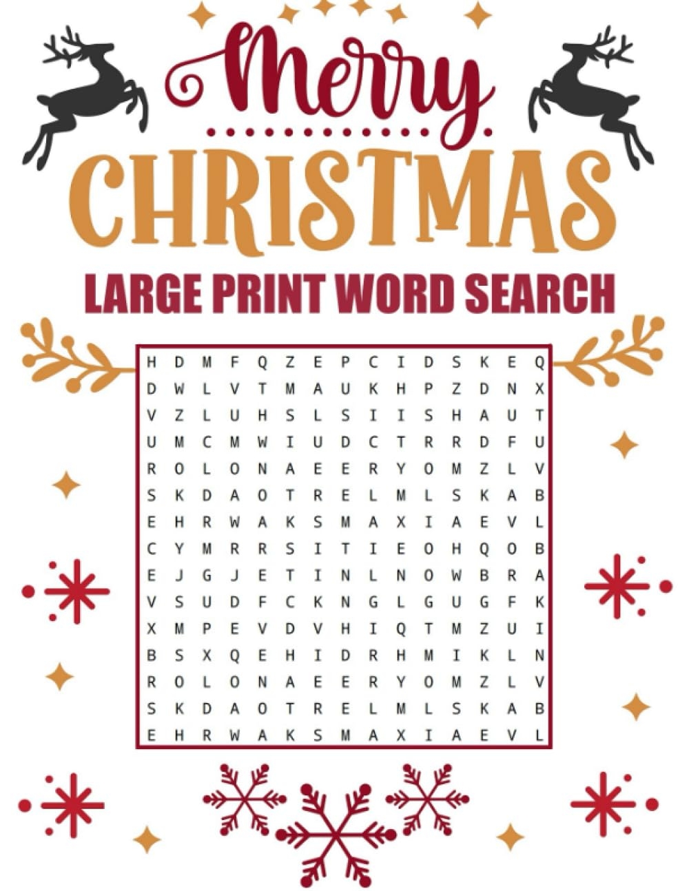 Merry Christmas Large Print Word Search Christmas Winter Season Word Searches Puzzles Book For Adults And Seniors Morgans Mary 9798862073379 Amazon Books