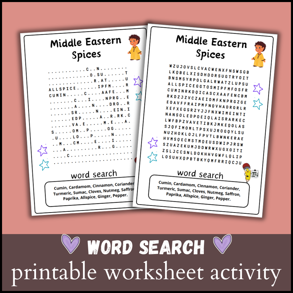 Free Printable Intermediate Search A Word Worksheets