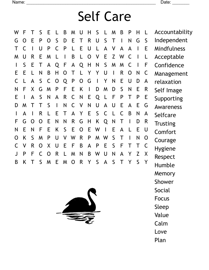 Mindfulness Word Search WordMint