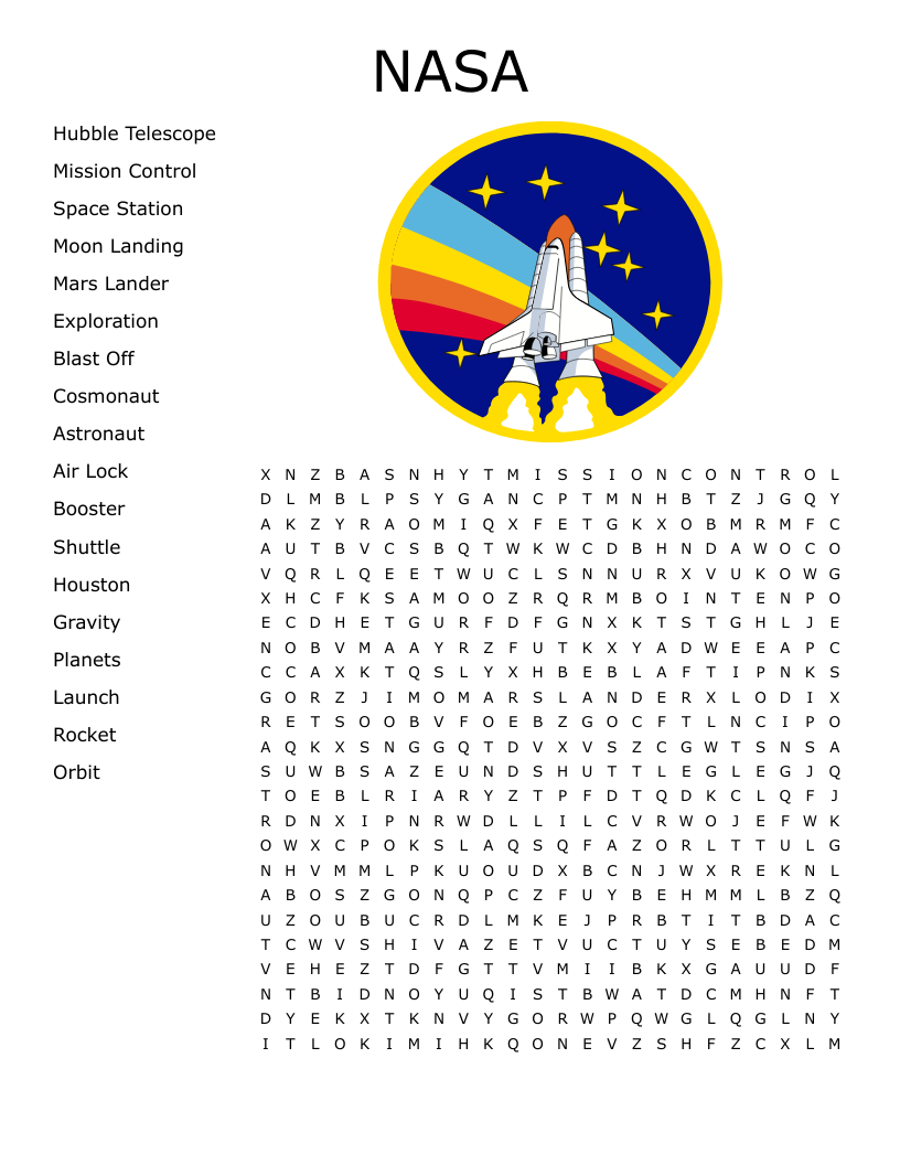 MISSIONS Word Search WordMint