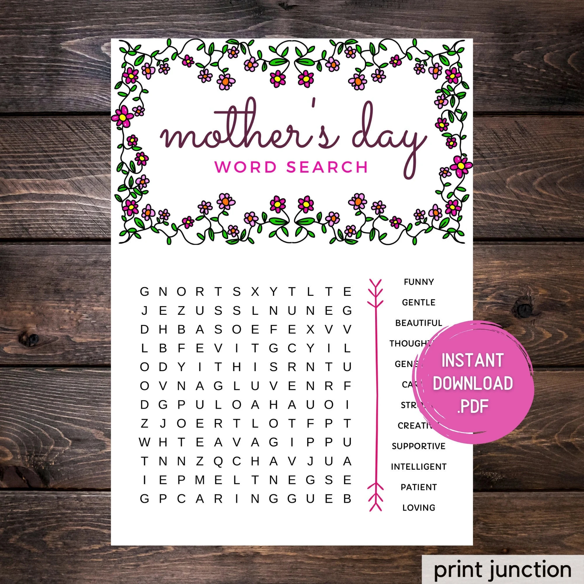 Mother s Day Game Printable Mother s Day Word Search Mothers Day Activities Games To Play With Mom On Mothers Day Instant Download Etsy New Zealand