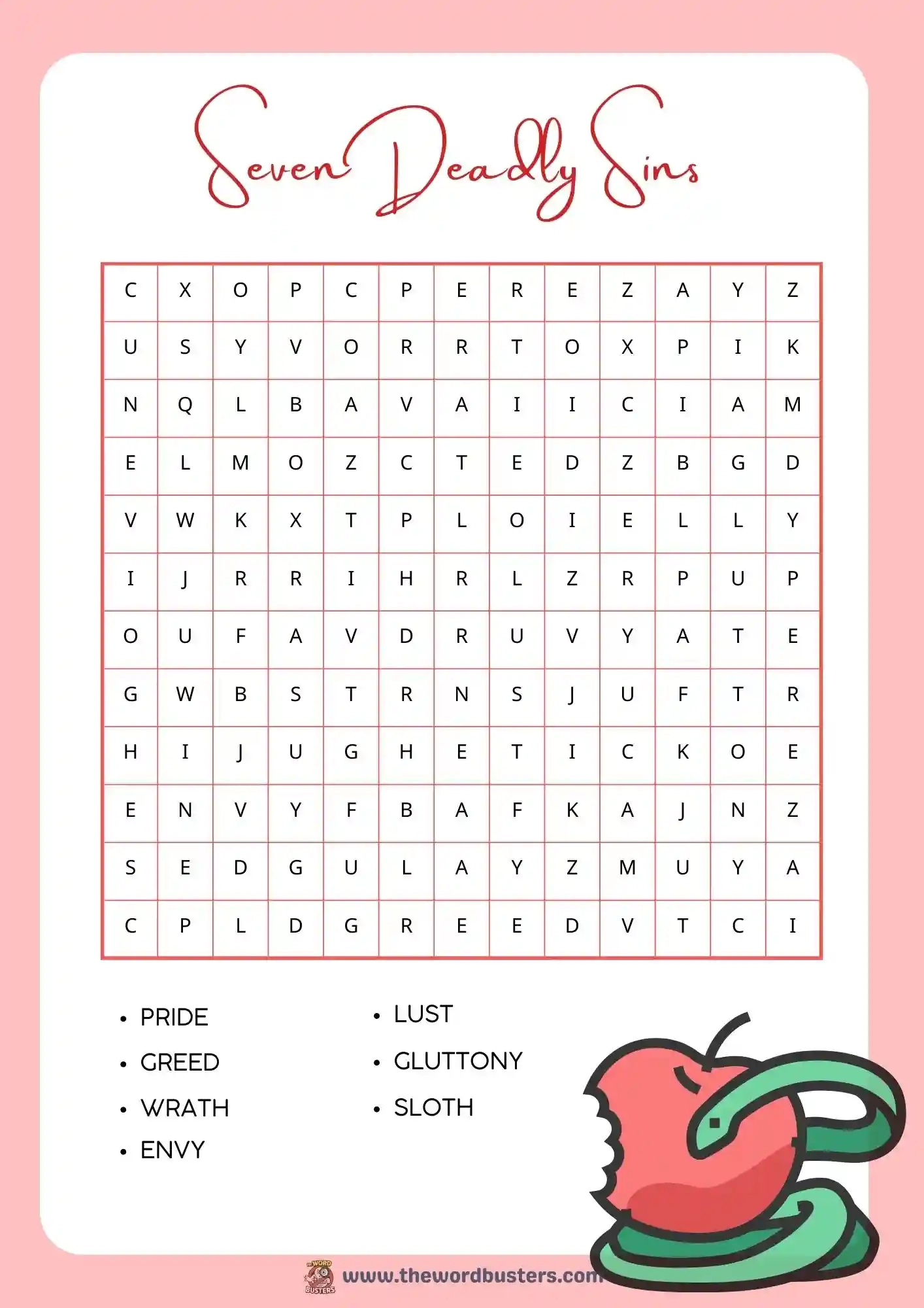  Mother Teresa Word Search Printable Free