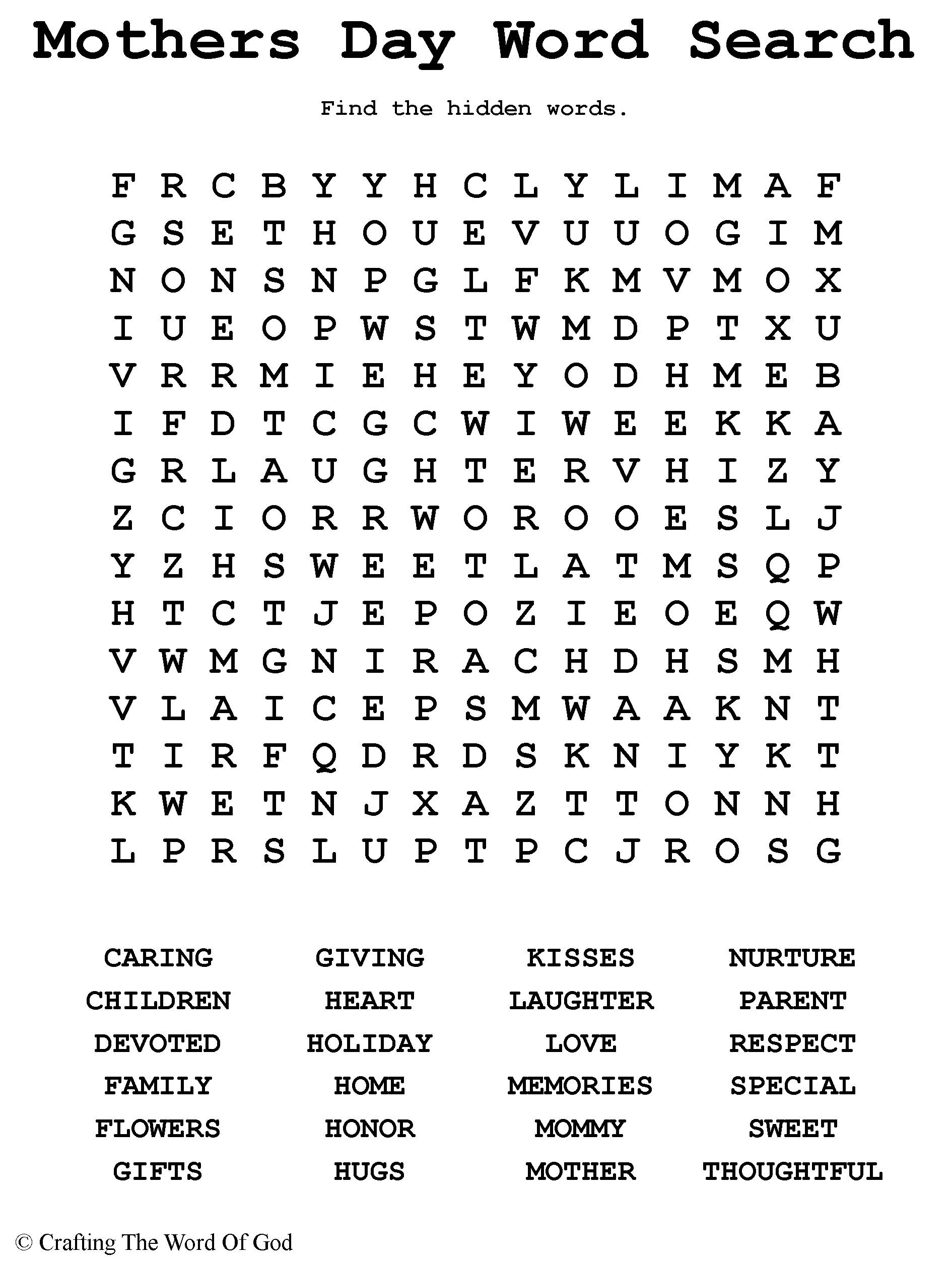 Free Bible Word Search Printable