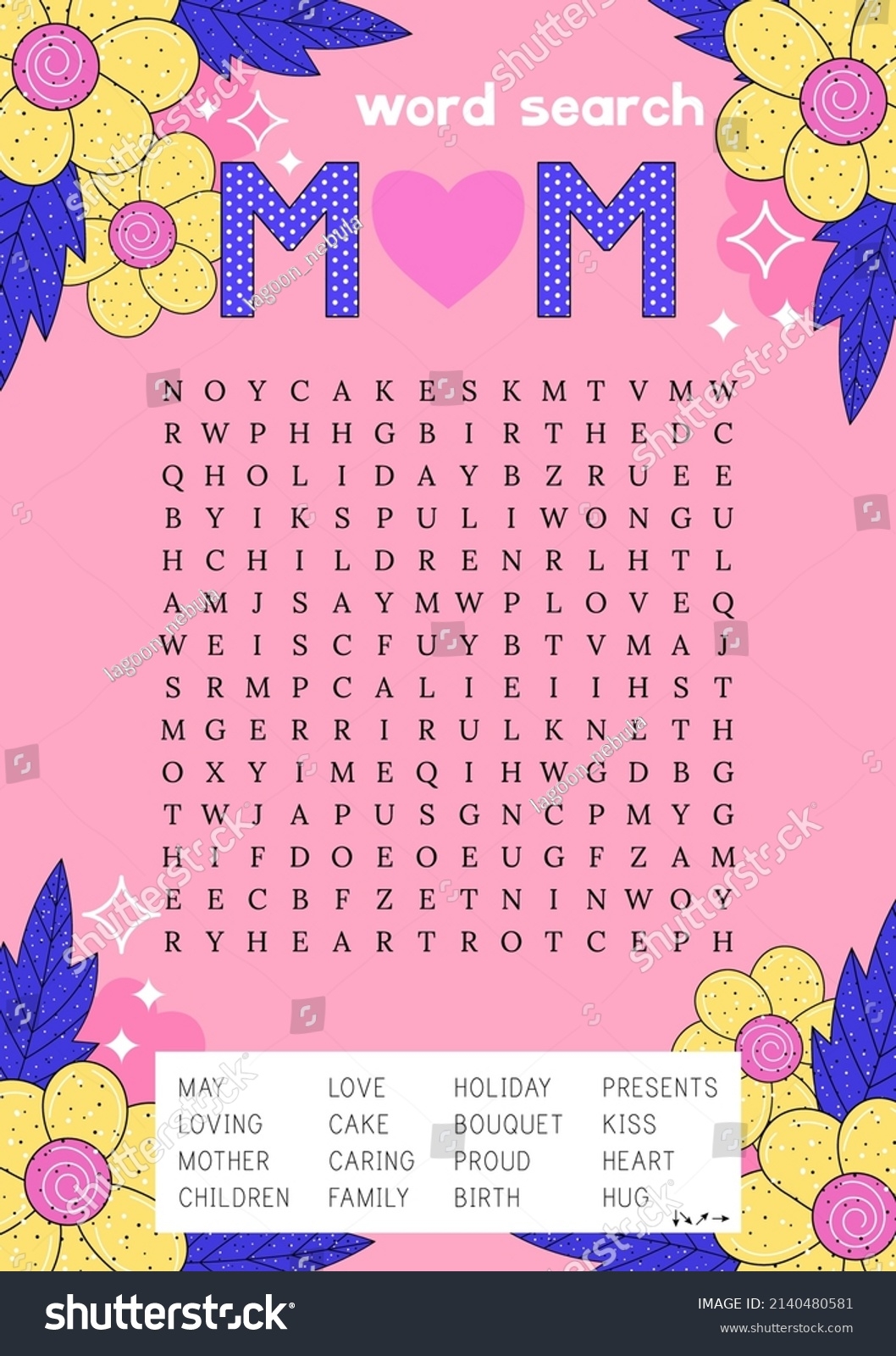 Mother Day Word Search Printable