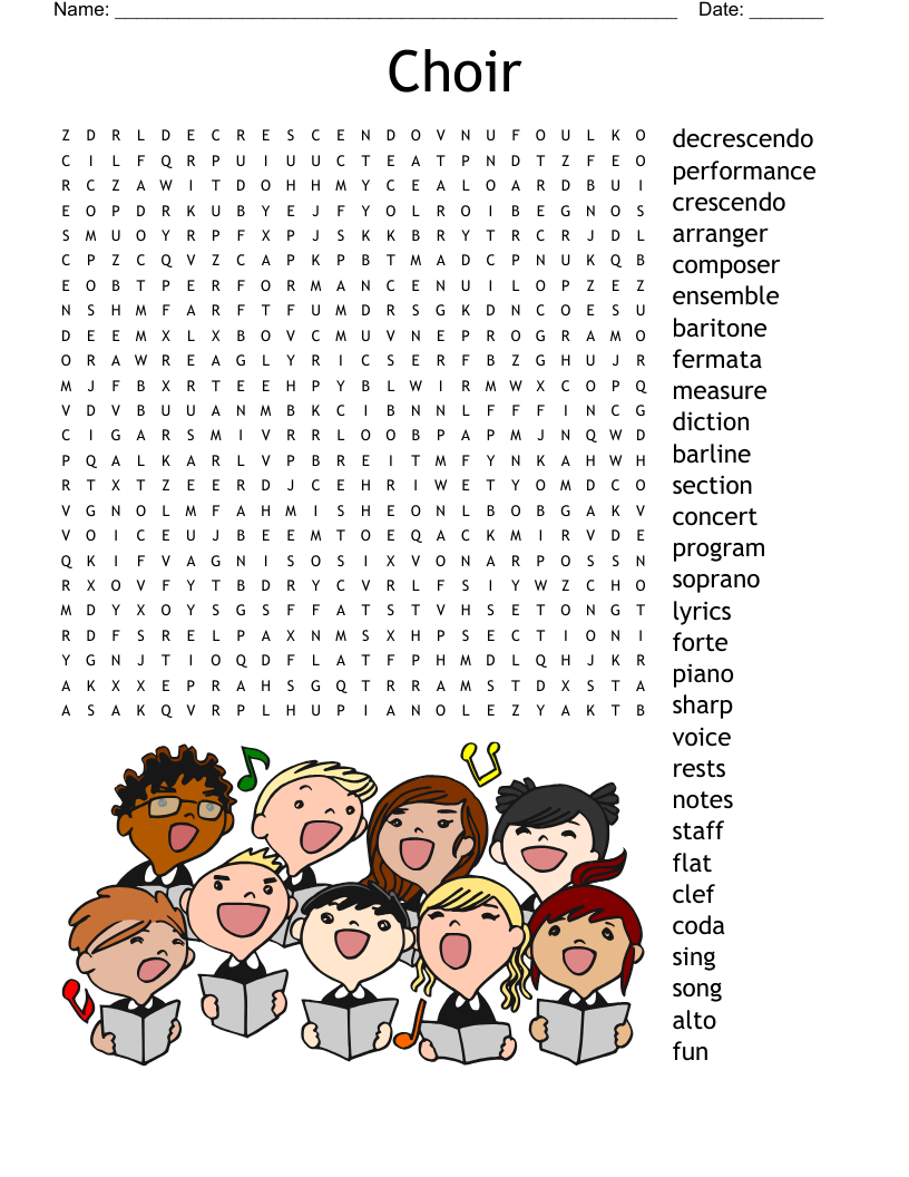 Music Word Search WordMint