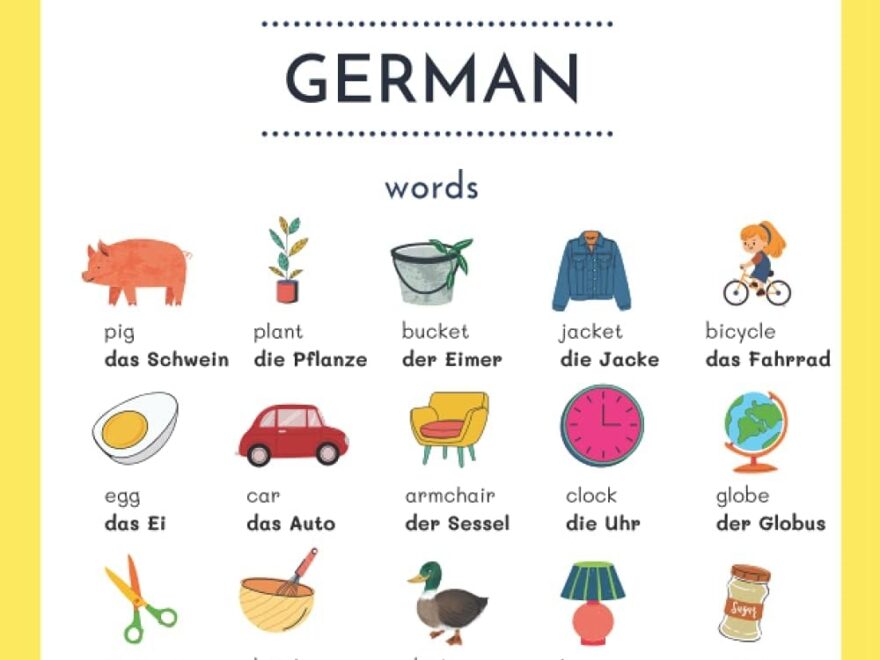 My First Book Of German Words My First Words In German Over Basic 150 German